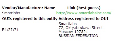 Узнаем производителя по мак-адресу и определяем потери пакетов из удаленной системы.