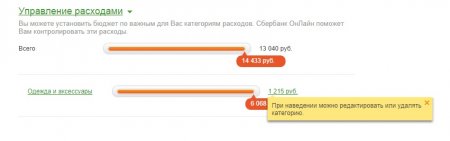 Сбербанк Онлайн. Услуга Мои финансы - статистика расходов, контроль бюджета, распределение средств