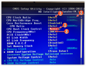 Разгон через БИОС