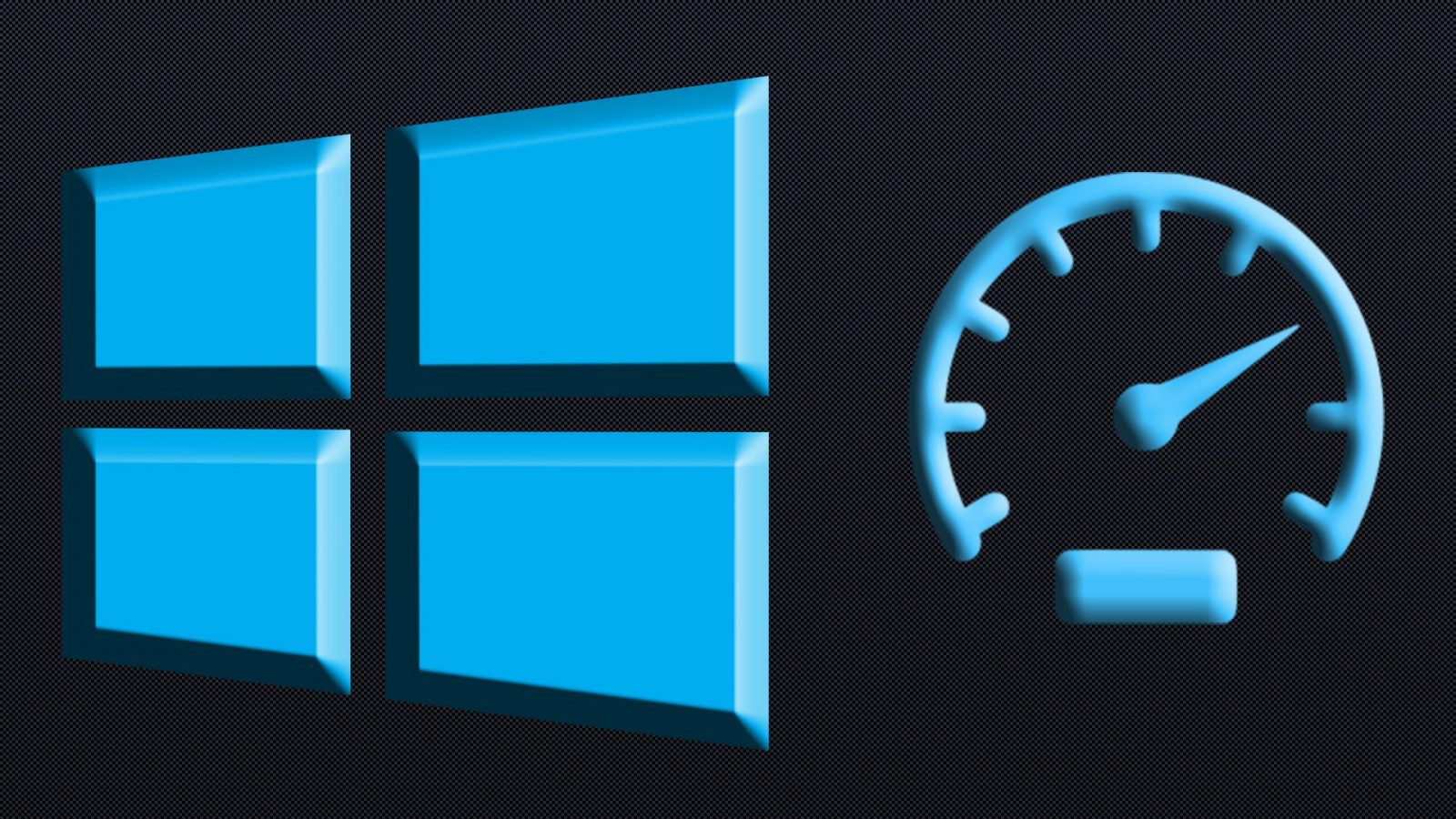 Логотип Windows и спидометр