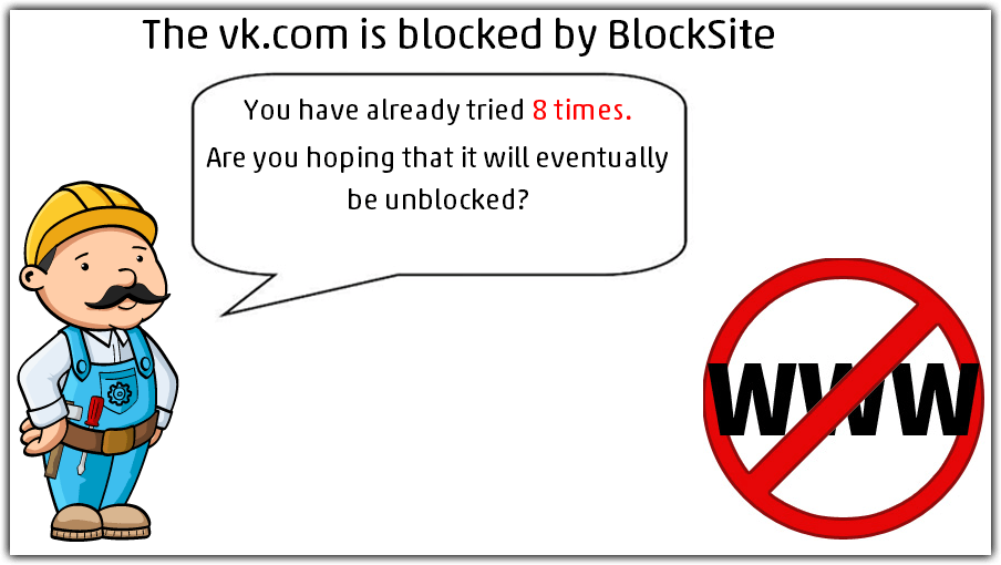 Уведомление о блокировке сайта