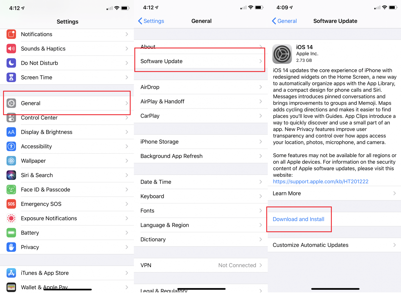Общий выпуск iOS 14