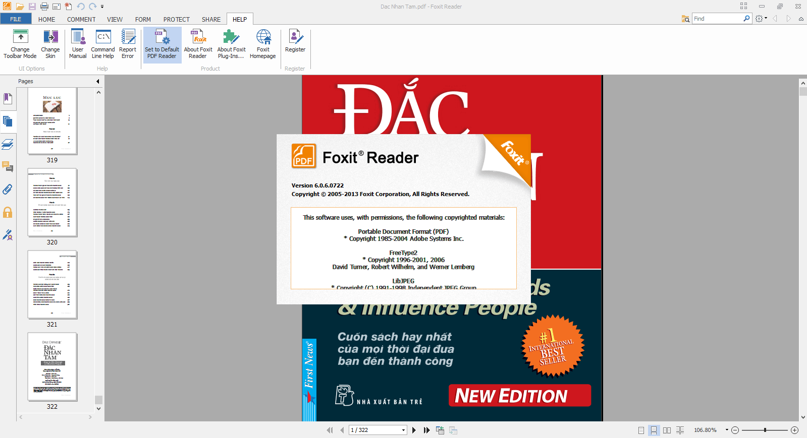 Окно программы Foxit Reader