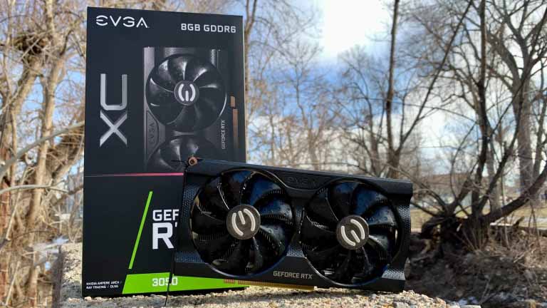 EVGA GeForce RTX 3050 XC Black Gaming 8G Front