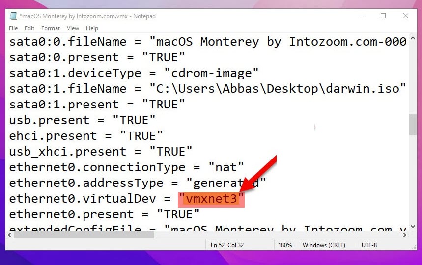 Как исправить сетевое подключение в macOS Monterey на VMware?