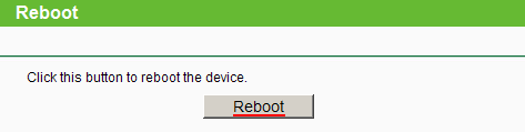 Кнопка reboot на роутере