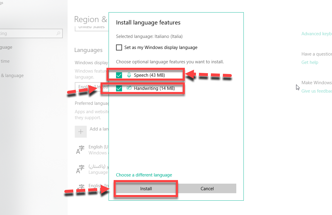 Изменить голос и язык Кортаны в Windows