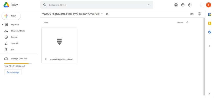 Интерфейс Google Диска