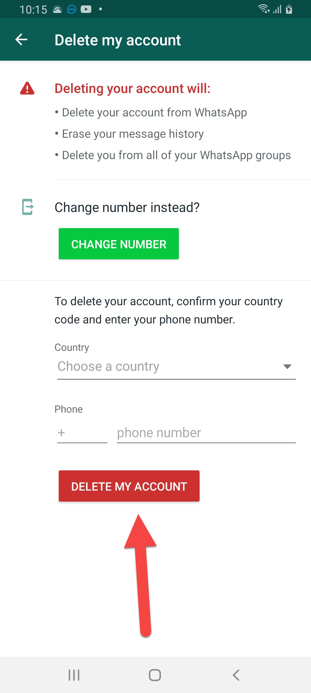 Как удалить свою учетную запись WhatsApp на Android и iOS