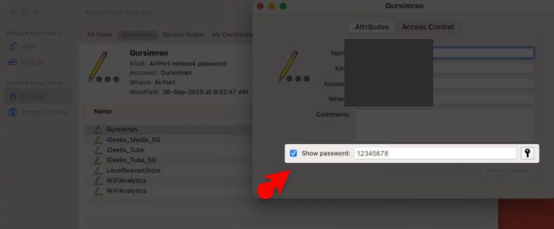 Найти пароль WiFi на вашем Mac