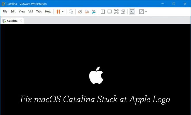 Как исправить зависание macOS Catalina на логотипе Apple при установке на VMware