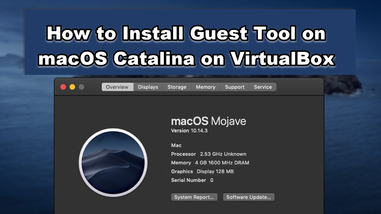 Как установить гостевой инструмент на macOS Catalina на VirtualBox в Windows