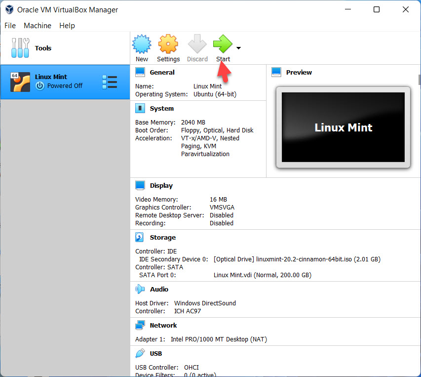 Установить Linux Mint в Windows 11
