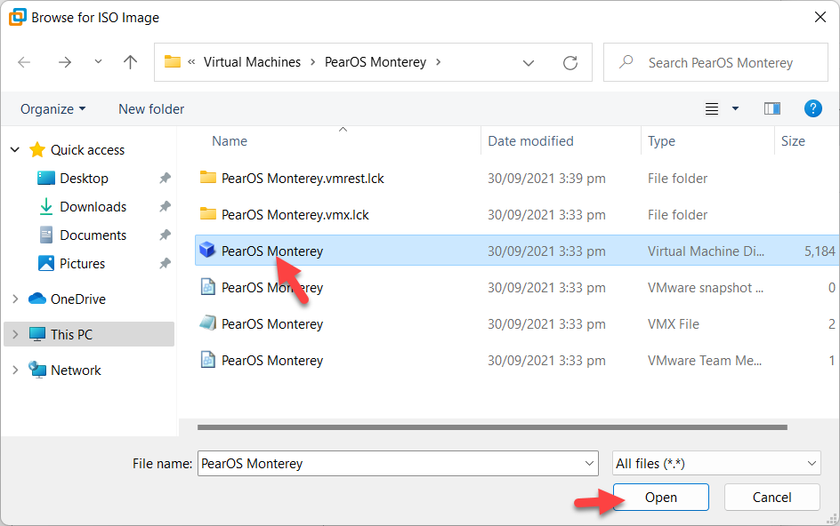 Установить PearOS Monterey на VMware