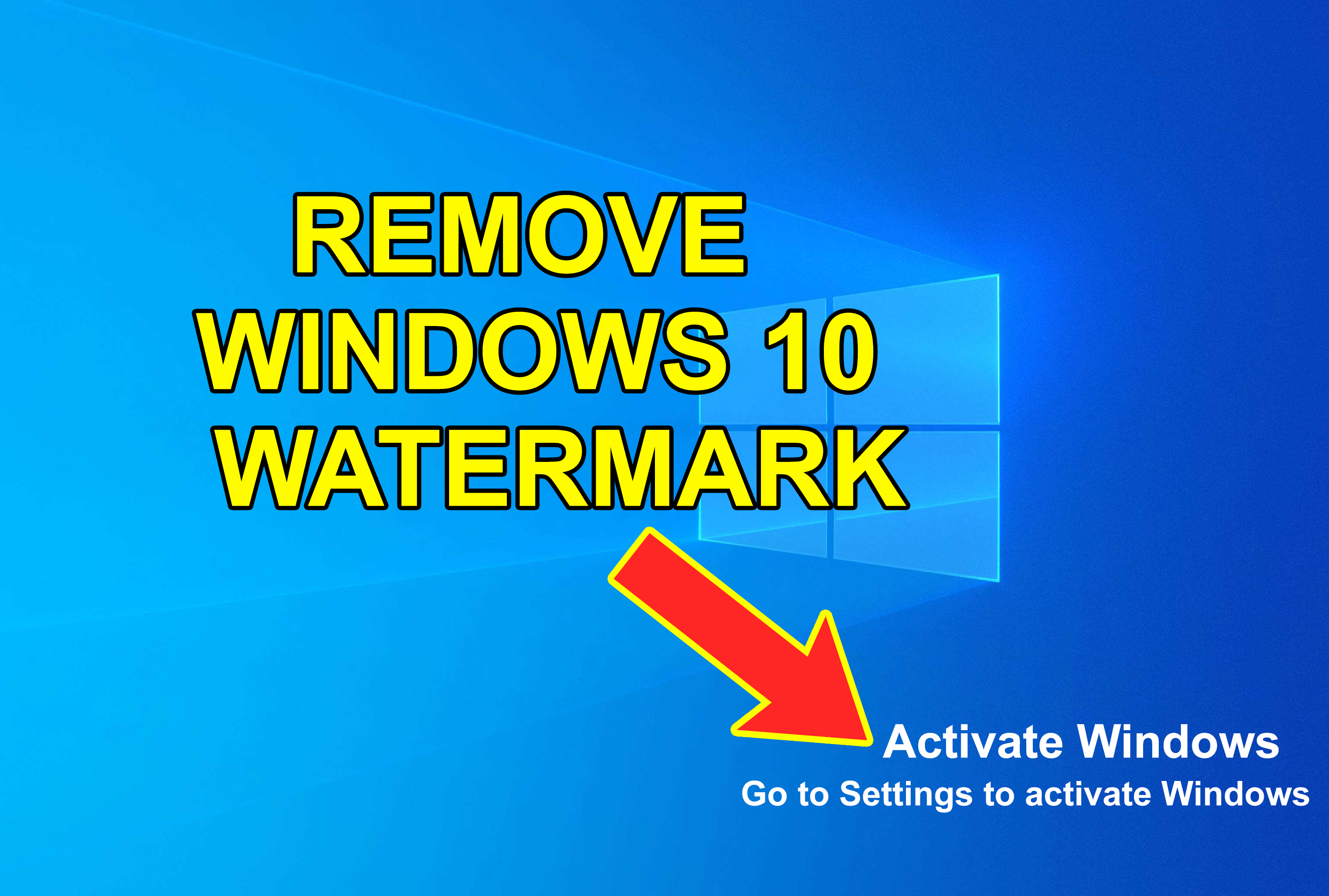Удалить активировать водяной знак Windows 10