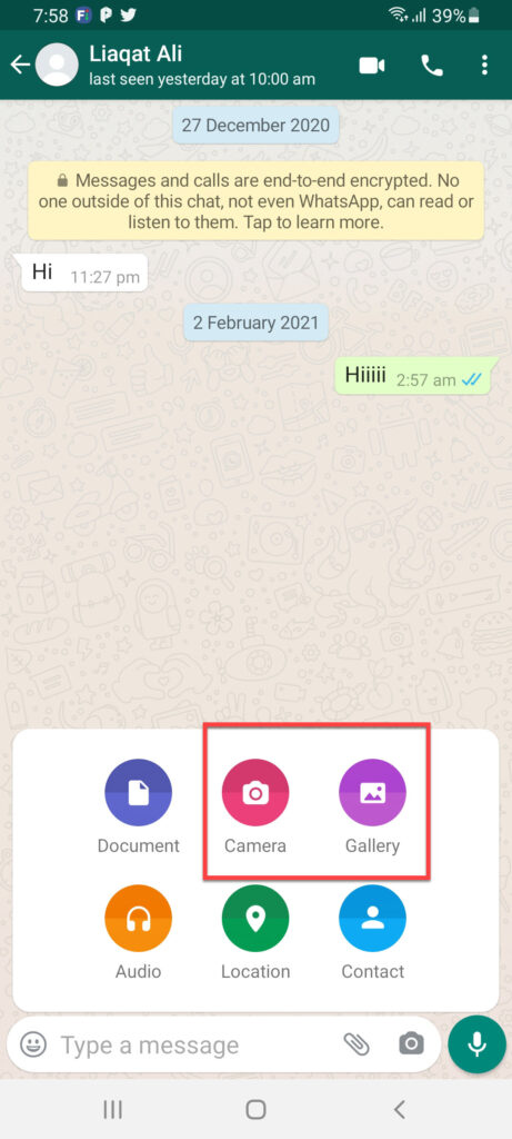 Send View Once Photo on WhatsApp