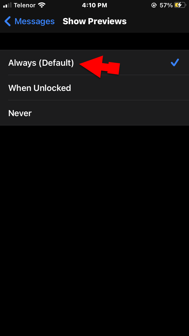 Активировать iMessage на iPhone