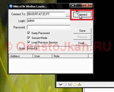 Connection Mikrotik