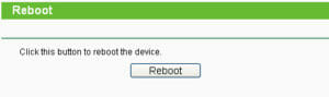 Кнопка REBOOT на TP-Link