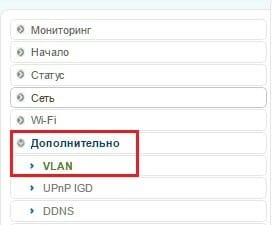 Дополнительные настройки VLAN d link dir 300